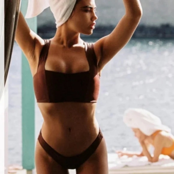 L*Space Parker Camacho Bikini Set Tangy Orange Pink - Picture 15 of 15